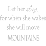Let Her Sleep, For When She Wakes Vinyl Wall Decal VWAQ