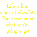 Life is Like a Box of Chocolates Quote Popular Wall Quotes VWAQ