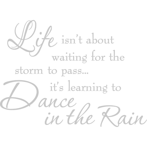 Life Isn't About Waiting for the Storm To Pass Wall Decal VWAQ