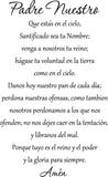 The Lord's Prayer in Spanish Wall Decal - V2