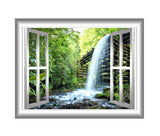 VWAQ Waterfalls Wall Sticker 3D Window Decal Peel and Stick Art - VWAQ Vinyl Wall Art Quotes and Prints no background