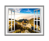 VWAQ Mountain Window Sticker Outdoors Wall Decals Peel and Stick Mural - VWAQ Vinyl Wall Art Quotes and Prints no background