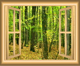 VWAQ Autumn Forest Window Peel and Stick Vinyl Wall Decal - NW42 - VWAQ Vinyl Wall Art Quotes and Prints