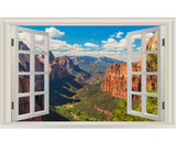 VWAQ Landscape Peel And Stick 3D Wall Mural - Zion National Park Vinyl Wall Art Decal Sticker - NWT6 no background