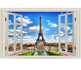 VWAQ Eiffel Tower Wall Stickers For Bedroom - Paris Window Wall Decal - NWT8 - VWAQ Vinyl Wall Art Quotes and Prints
