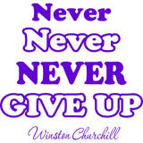 Never Never Never Give Up Winston Churchill Wall Decal VWAQ