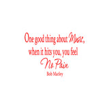 One Good Thing About Music Bob Marley Vinyl Wall Decal VWAQ