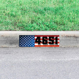 Personalized American Flag Curb House Number Decal Custom USA Vinyl Address Sticker Sign VWAQ - PCCD2