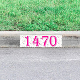 Curb Decal Numbers Custom Address Sticker Personalized Paint Splatter Outdoor Decor VWAQ - PCCD9