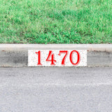 Curb Decal Numbers Custom Address Sticker Personalized Paint Splatter Outdoor Decor VWAQ - PCCD9