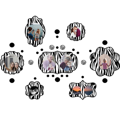 VWAQ Zebra Print Picture Frame Vinyl Wall Decal - VWAQ Vinyl Wall Art Quotes and Prints