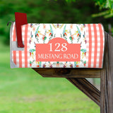 Custom Address Mailbox Magnet - Personalized Mailbox Covers Magnetic Floral Plaid VWAQ - PMBM11