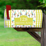 Custom Address Mailbox Magnet - Personalized Mailbox Covers Magnetic Floral Plaid VWAQ - PMBM11