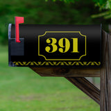 Sleek Black Design Magnetic Mailbox Cover - PMBM14