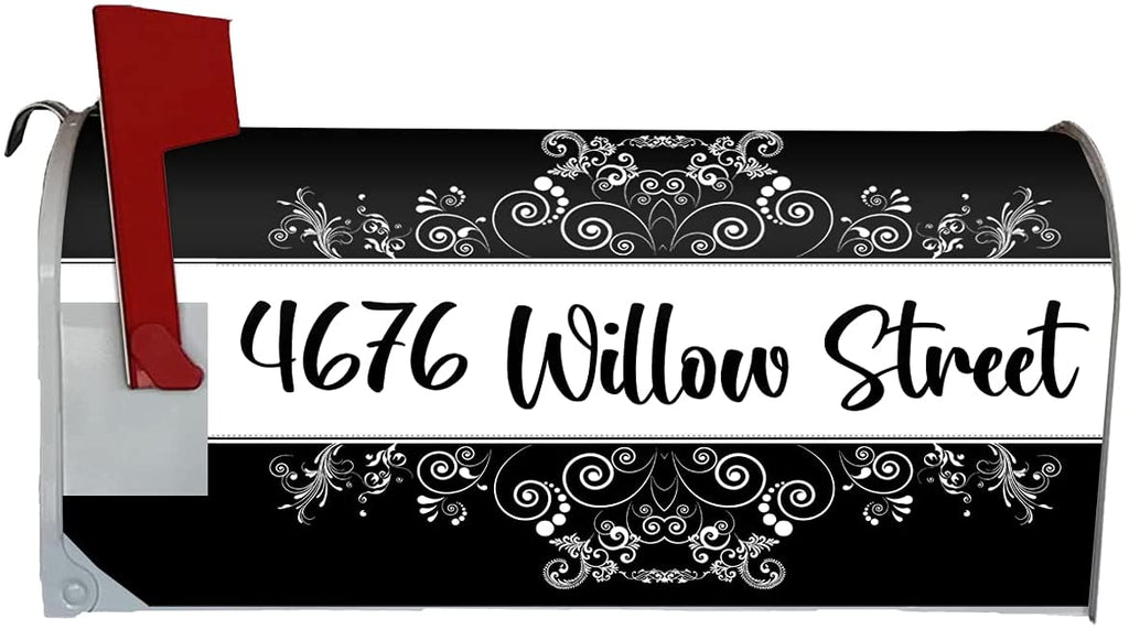 VWAQ Flora Personalized Mailbox Decals Cover