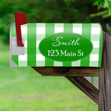 mailbox covers green plaid