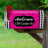 Custom Magnetic Mailbox Cover - Personalized Name and Address Plaid VWAQ - PMBM7