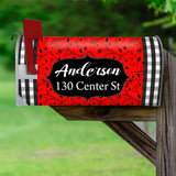 Custom Magnetic Mailbox Cover - Personalized Name and Address Plaid VWAQ - PMBM7