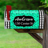 Custom Magnetic Mailbox Cover - Personalized Name and Address Plaid VWAQ - PMBM7