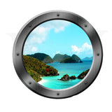 VWAQ Ocean Mountain View Peel and Stick Porthole Vinyl Wall Decal - P08 - VWAQ Vinyl Wall Art Quotes and Prints