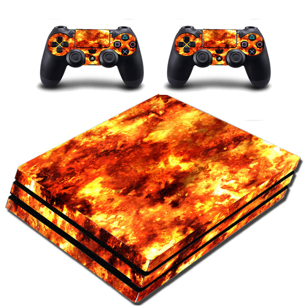 VWAQ PS4 Pro Flame Decal Skin Playstation 4 Pro Fire Wrap Skin - PPGC3 - VWAQ Vinyl Wall Art Quotes and Prints