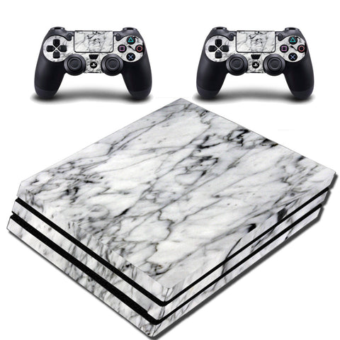 VWAQ PS4 Pro Marble Skin Cover Playstation 4 Pro White Wrap Decal - PPGC7 - VWAQ Vinyl Wall Art Quotes and Prints