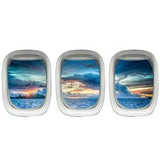 VWAQ Pack of 3 Airplane Window Peel & Stick Vinyl Wall Decals - PPW23 - VWAQ Vinyl Wall Art Quotes and Prints