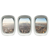 VWAQ Plane Window Decal Aviation Window Decal City Skyline Wall Cling - PPW25 - VWAQ Vinyl Wall Art Quotes and Prints