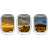 VWAQ Pack of 3 Nature Scenery Aviation Decor Airplane Windows Wall Decals Porthole - PPW3 - VWAQ Vinyl Wall Art Quotes and Prints