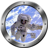 Astronaut Wall Decals For Kids - 3D Outer Space Porthole Stickers For Wall, Spaceman Decal - PS15 - VWAQ Vinyl Wall Art Quotes and Prints