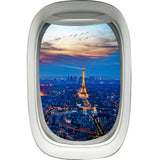 Airplane Window Paris Eiffel Tower View Peel and Stick Vinyl Wall Decal - PW11 - VWAQ Vinyl Wall Art Quotes and Prints