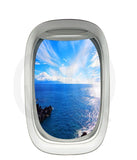 Airplane Window Aerial Ocean View Peel and Stick Vinyl Wall Decal - PW16 - VWAQ Vinyl Wall Art Quotes and Prints