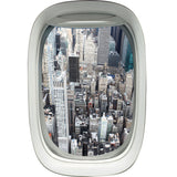 Airplane Window Decal NY City Skyline View Peel and Stick Decal - PW2 - VWAQ Vinyl Wall Art Quotes and Prints