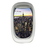 Airplane Window City View Peel and Stick Vinyl Wall Decal - PW3 - VWAQ Vinyl Wall Art Quotes and Prints