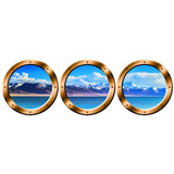 VWAQ Cruise Ship Mountain View Bronze Window Porthole Wall Decals - BPW10 - VWAQ Vinyl Wall Art Quotes and Prints