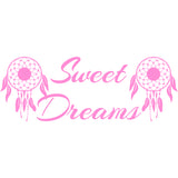 Sweet Dreams Wall Decal Nursery - Dream Catcher Decor Kids Night Time Sticker VWAQ