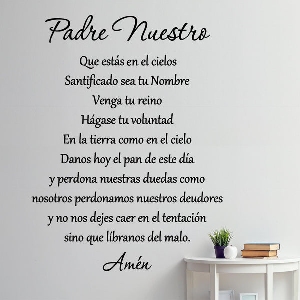 The Lord's Prayer in Spanish Wall Decal VWAQ - V1