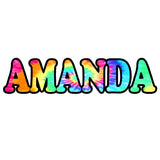 VWAQ Personalized Tye Dye Name Vinyl Wall Decal - TN4 - VWAQ Vinyl Wall Art Quotes and Prints