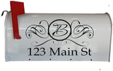 Monogram Mailbox Decal and Street Name Address Mailbox Lettering VWAQ - TTC15