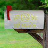 Monogram Mailbox Decal and Street Name Address Mailbox Lettering VWAQ - TTC15