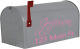 Pink Personalized Mailbox Address Decals