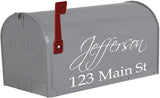 White Personalized Mailbox Address Decals