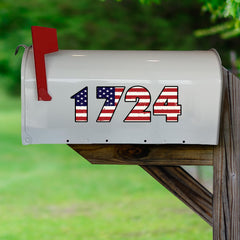 VWAQ Personalized Mailbox Numbers – Vinyl Decal Stickers For Street Address, White (Set Of 2)