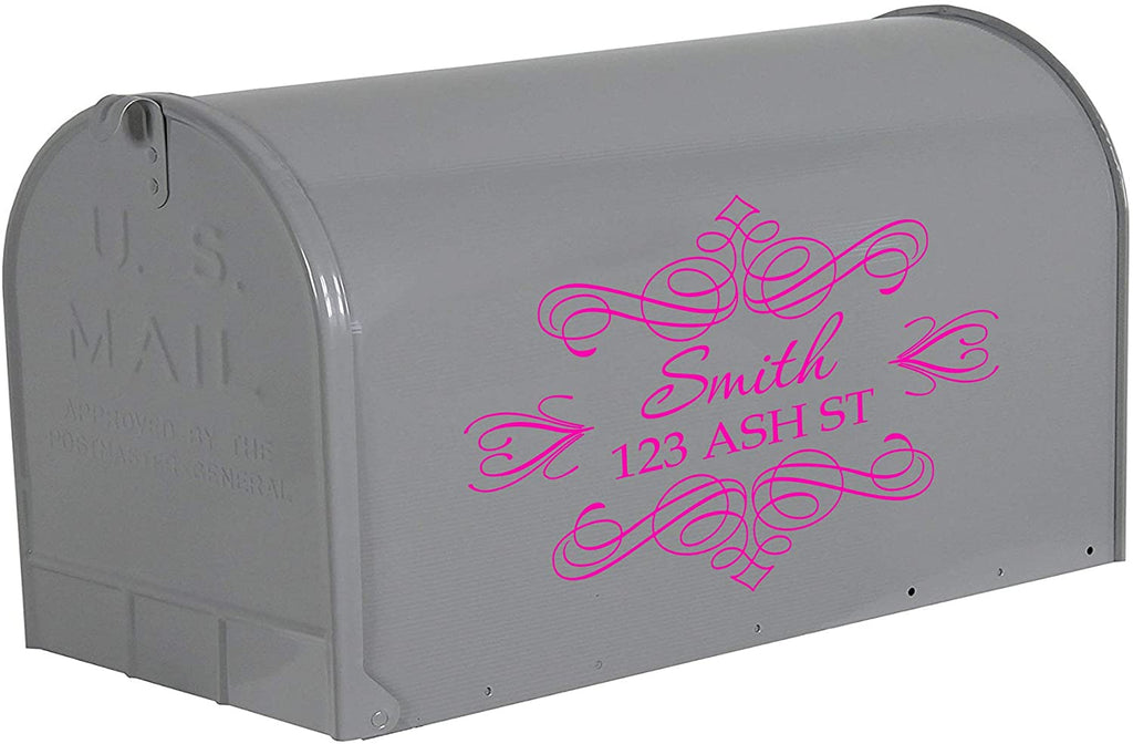 Personalized Mailbox Decals with Name and Street Address VWAQ
