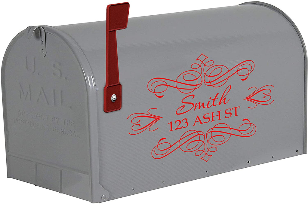 Personalized Mailbox Decals with Name and Street Address VWAQ