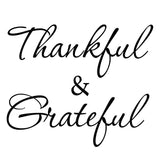 VWAQ Thankful and Grateful Inspirational Vinyl Wall Decal - VWAQ Vinyl Wall Art Quotes and Prints no background