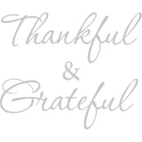 Thankful and Grateful Inspirational Vinyl Wall Decal VWAQ - Version 1