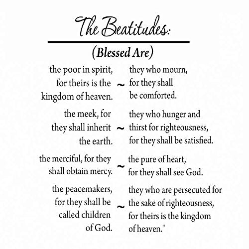 The Beatitudes Full Version Bible Vinyl Wall art Decal VWAQ