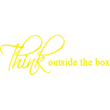 Think Outside the Box Vinyl Wall art Decal VWAQ