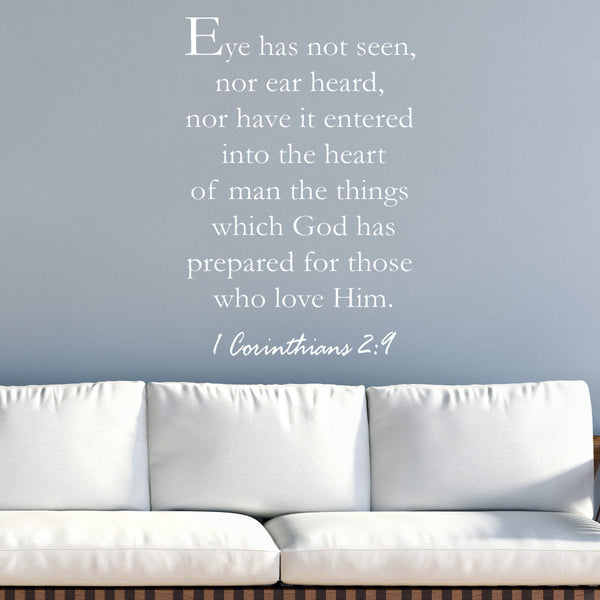Eye Has Not Seen Ear Has Not Heard Bible Wall Quotes Decal VWAQ